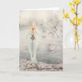 Dame van het Meer door Deanna Bach Art. Kaart (Gele Bloem)