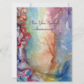 DAME VAN HET MEER, levendig blauw roze Kaart (Achterkant)