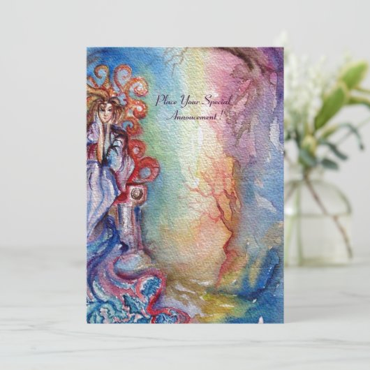 DAME VAN HET MEER levendig blauw roze metaalachtig (Staand voorkant)