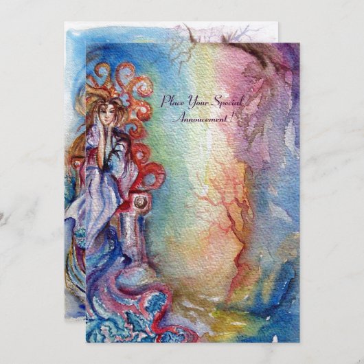 DAME VAN HET MEER levendig blauw roze metaalachtig (Voorkant / Achterkant)