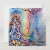 DAME VAN HET MEER , levendig helder blauw roze (Achterkant)