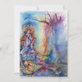 DAME VAN HET MEER levendig helder blauw roze paars (Achterkant)