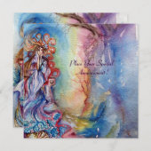 DAME VAN HET MEER levendig helderblauw roze paars  (Voorkant / Achterkant)