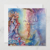 DAME VAN HET MEER levendig helderblauw roze paars  (Voorkant)