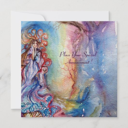 DAME VAN HET MEER levendig helderblauw roze paars  (Voorkant)