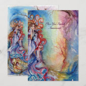 DAME VAN HET MEER levendig helderblauw roze paars  (Voorkant / Achterkant)