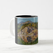 Dame van het meer tweekleurige koffiemok (Voorkant links)