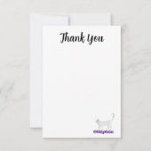 Dame van het rode hart, zwart wit bedankkaart (Achterkant)