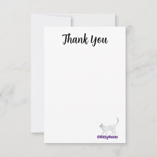 Dame van het rode hart, zwart wit bedankkaart (Achterkant)