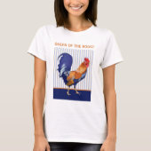Dame van het Roost Rooster Stripes T-shirt (Voorkant)