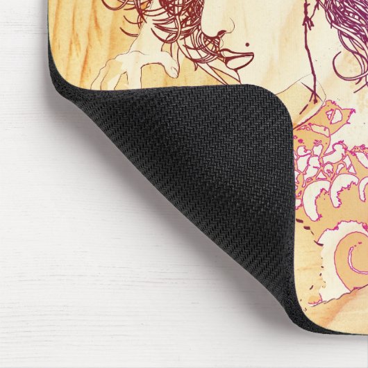 dame van het zee muismat (Hoek)