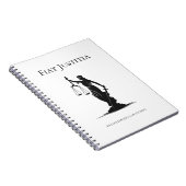 Dame van Justitie Studiedagboek Wit Juridisch Stud Notitieboek (Rechterzijde)