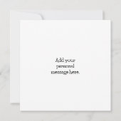  dame van kleur roze bloemen gepersonaliseerd kaart (Achterkant)