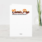  dame van kleur roze bloemen verjaardag kaart (Achterkant)