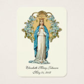 Dame van Knock Baptism Christening Herdenking Kaar Visitekaartje (Voorkant)
