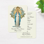 Dame van Knock Baptism Christening Herdenking Kaar Visitekaartje (Bureau)