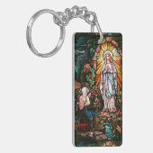Dame van Lourdes Acrylische Sleutelhanger (Voorkant Links)