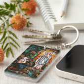 Dame van Lourdes Acrylische Sleutelhanger (Voorkant Rechts)
