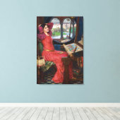 Dame van Shallot 24 x 35-inch Stretched Canvas afd (Insitu (Houten vloer))