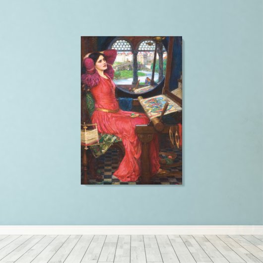 Dame van Shallot 24 x 35-inch Stretched Canvas afd (Insitu (Houten vloer))