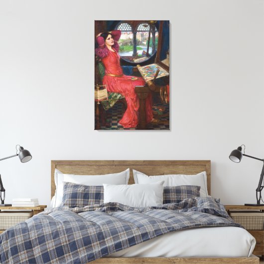 Dame van Shallot 24 x 35-inch Stretched Canvas afd (Insitu (Slaapkamer))
