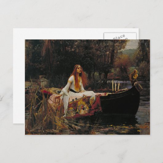 Dame van Shallot pre-Raphaelite schilderen Briefkaart (Voorkant / Achterkant)