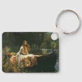 Dame van Shalott op boot door John William Waterho Sleutelhanger (Voorkant)