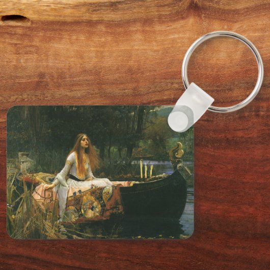 Dame van Shalott op boot door John William Waterho Sleutelhanger (Voorkant)