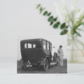 Dame & Vintage Briefkaart zwart-wit Afbeelding (Staand voorkant)