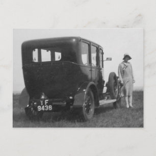 Dame & Vintage Briefkaart zwart-wit Afbeelding