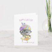 Dame Violet zwarte pug Paskaart Kaart (Voorkant)