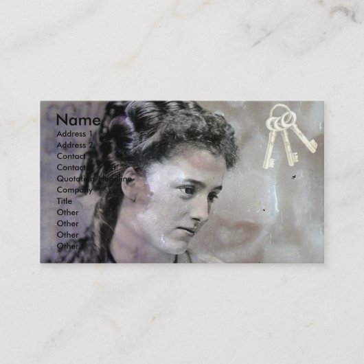  dame visitekaartje (Voorkant)