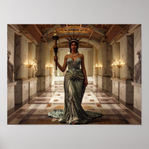 Dame Vrijheid Democratie Vrijheid Vrijheid Kunst Poster