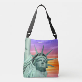 Dame Vrijheid en zonsopgang Crossbody Tas