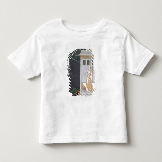 Dame wacht op haar minnaar kinder shirts (Voorkant)