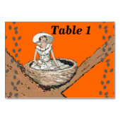 Dame White Dress Bird Nest Leaves Kaart (Voorkant)