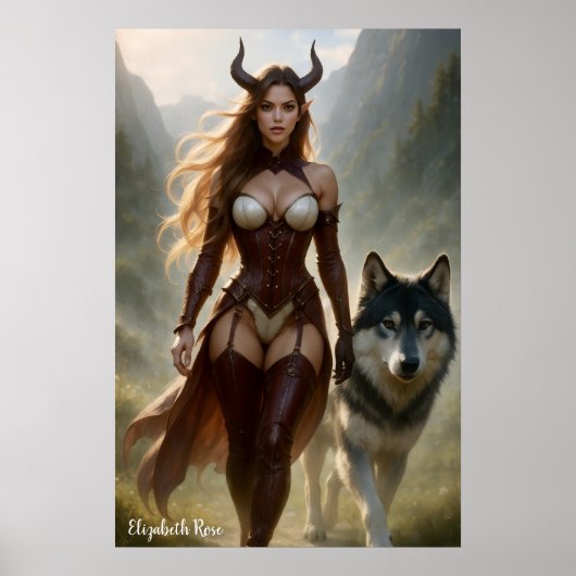 Dame Wolf Demoness Poster (Voorkant)
