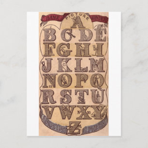Dame Wonder's Amusing Alphabet Briefkaart