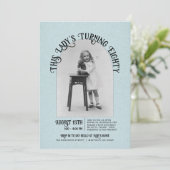 Dame wordt tachtig 80e verjaardag open huis kaart (Staand voorkant)