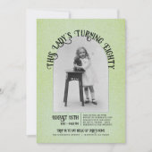 Dame wordt tachtig 80e verjaardag open huis kaart (Voorkant)