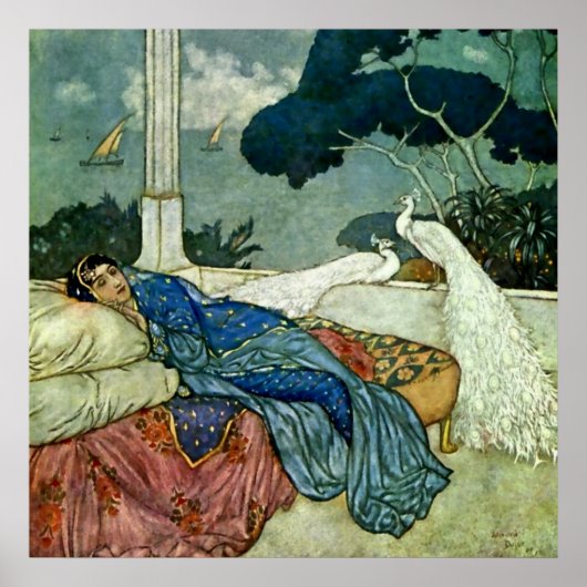 "Dame Yang" van Edmund Dulac Poster (Voorkant)
