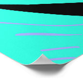 Dame zingt de blauwe ogen poster (Hoek)