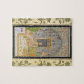 Dame zit in een paviljoen met verzorgers, van legpuzzel (Horizontaal)