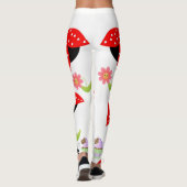 Damebug Rode Cupcake Bloemrijke Leggings (Achterkant)