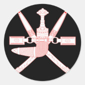 damembleem ronde sticker (Voorkant)