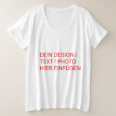 Damen T-Shirt Plus Size Basic personalisiert (Design voorkant)