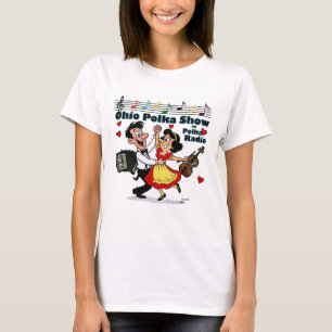 Dames 0-H-I-0 Polka's T-shirt