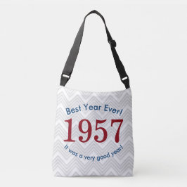 Dames 1957 ♥ Best Year Ever! 60ste verjaardag bood Crossbody Tas