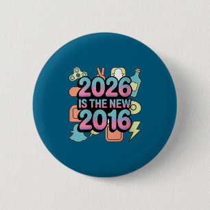 Dames 2016 Retro Nostalgie V Ronde Button 5,7 Cm