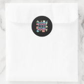 Dames 2016 Retro Nostalgie V Ronde Sticker (Tas)